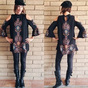 Cold Shoulder Tunic Top